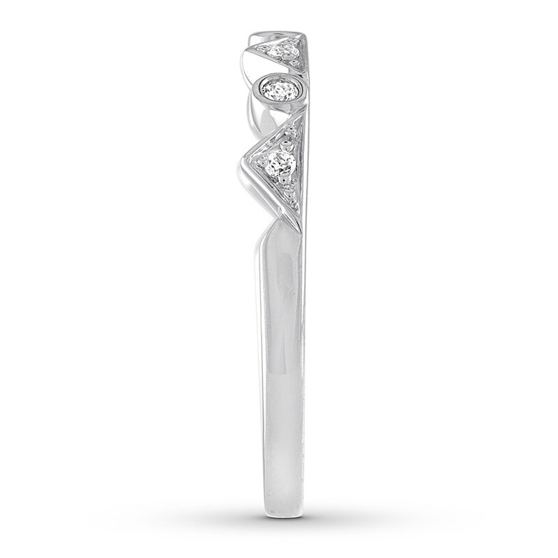 Diamond Anniversary Band 1/15 ct tw Round-cut 10K White Gold