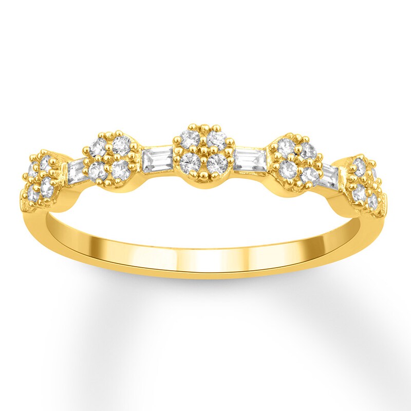Diamond Anniversary Band 1/4 ct tw Round/Baguette 10K Gold