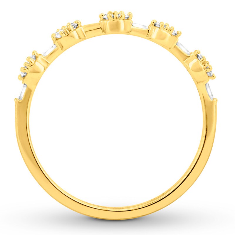 Diamond Anniversary Band 1/4 ct tw Round/Baguette 10K Gold