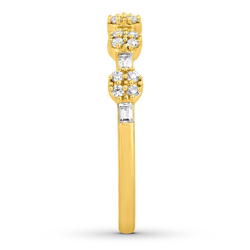 Diamond Anniversary Band 1/4 ct tw Round/Baguette 10K Gold