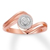 Thumbnail Image 0 of Diamond Promise Ring 1/10 ct tw Round 10K Rose Gold