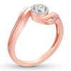 Thumbnail Image 3 of Diamond Promise Ring 1/10 ct tw Round 10K Rose Gold