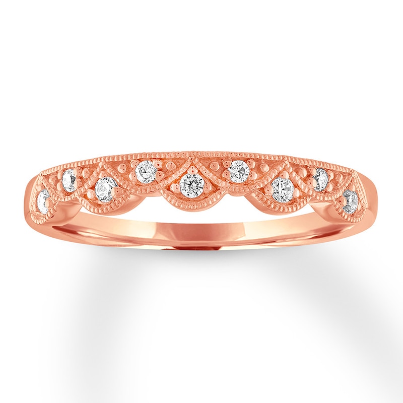 Diamond Anniversary Band 1/10 ct tw Round-cut 10K Rose Gold