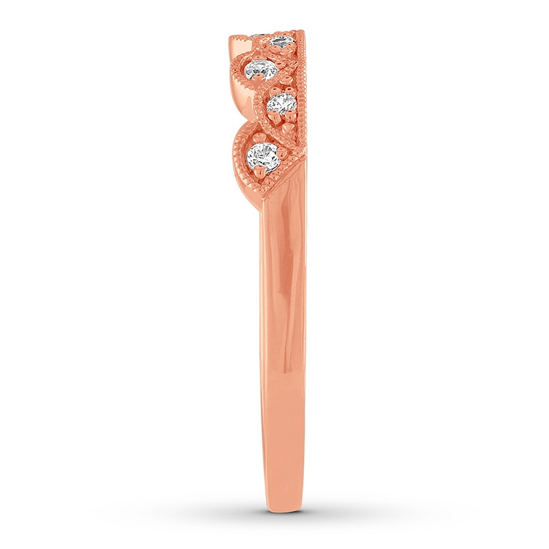 Diamond Anniversary Band 1/10 ct tw Round-cut 10K Rose Gold