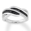 Thumbnail Image 0 of Black & White Diamond Ring 1/2 carat tw 10K White Gold