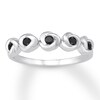 Thumbnail Image 0 of Black Diamond Knot Ring 1/6 ct tw Sterling Silver