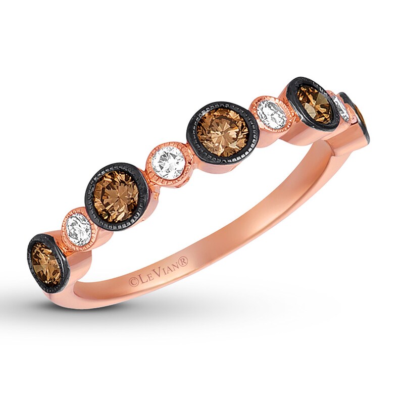 Le Vian Chocolate Diamond Ring 3/4 ct tw 14K Strawberry Gold