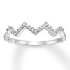 Thumbnail Image 1 of Diamond Stackable Ring 1/10 ct tw Round-cut 10K White Gold