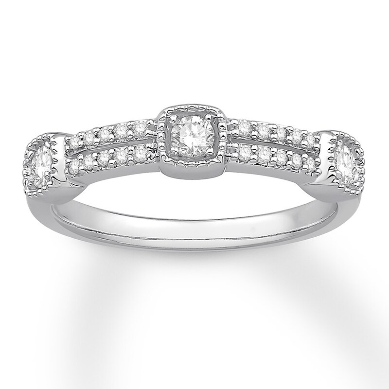 Colorless Diamond Anniversary Band 1/3 ct tw 14K White Gold