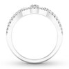 Thumbnail Image 2 of Diamond Anniversary Ring 3/4 ct tw Oval/Round 14K White Gold