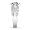 Thumbnail Image 3 of Diamond Anniversary Ring 3/4 ct tw Oval/Round 14K White Gold