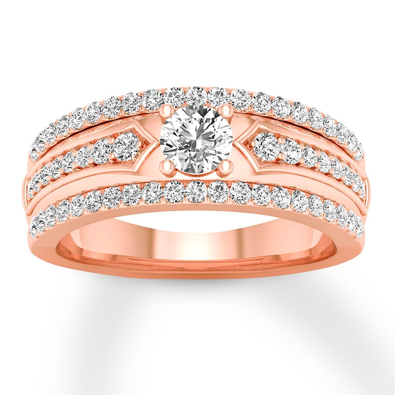 Diamond Anniversary Band 3/4 ct tw Round-cut 14K Rose Gold with 360