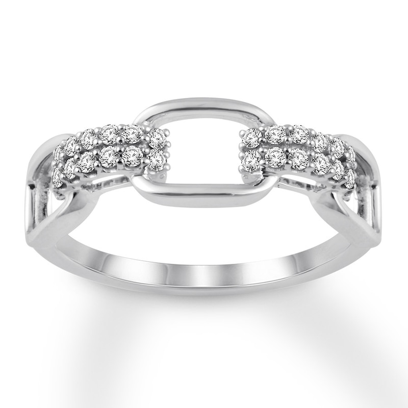 Main Image 1 of Diamond Anniversary Band 1/5 ct tw Round-cut 10K White Gold