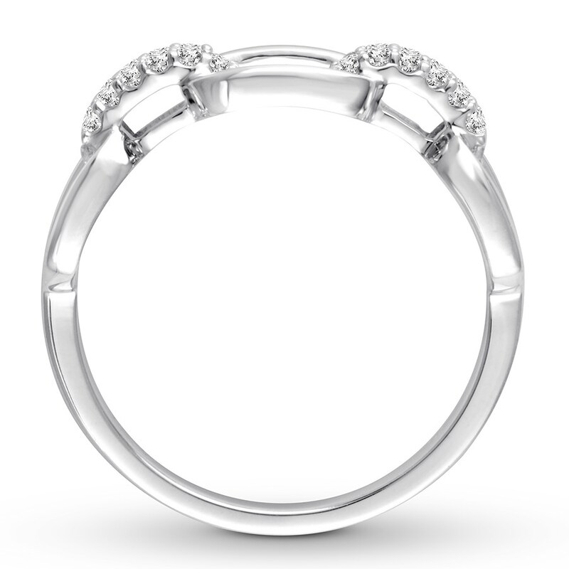 Main Image 3 of Diamond Anniversary Band 1/5 ct tw Round-cut 10K White Gold