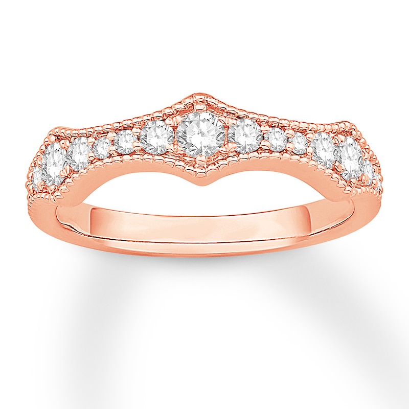 Main Image 1 of Colorless Diamond Anniversary Band 1/2 ct tw 14K Rose Gold
