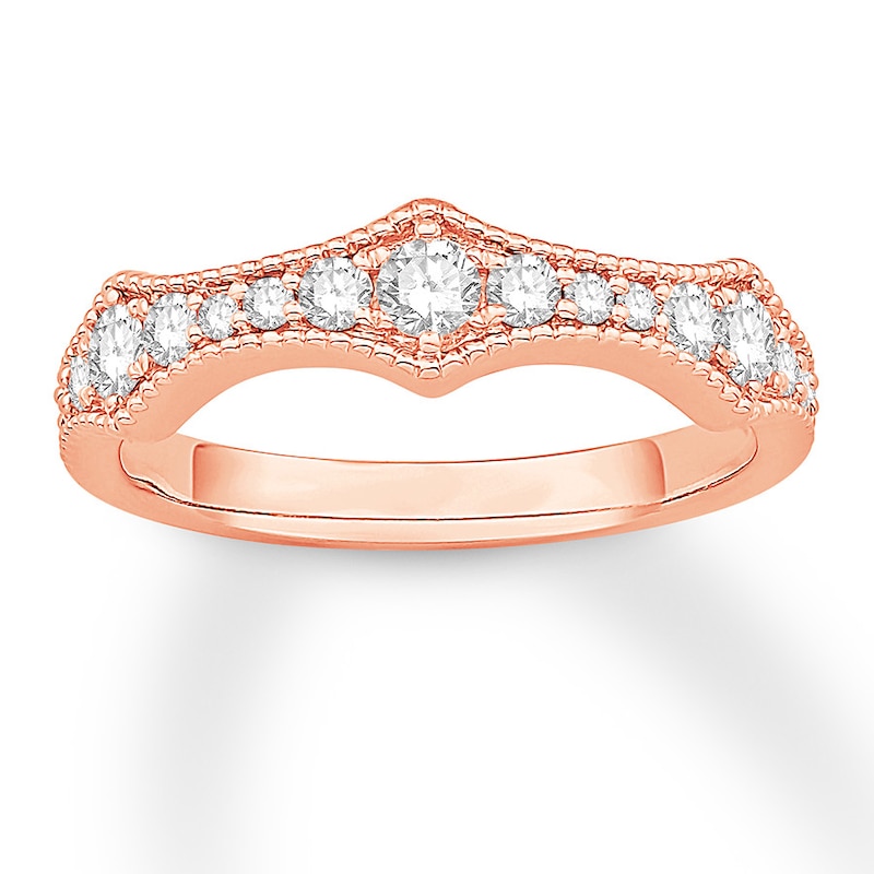 Colorless Diamond Anniversary Band 1/2 ct tw 14K Rose Gold