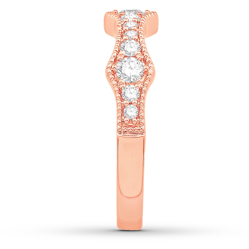 Colorless Diamond Anniversary Band 1/2 ct tw 14K Rose Gold