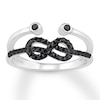Thumbnail Image 0 of Black Diamond Knot Ring 1/4 ct tw Sterling Silver
