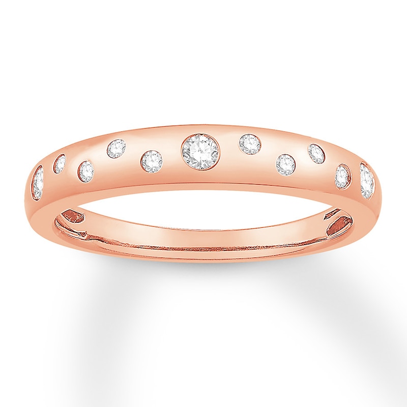 Diamond Anniversary Band 1/5 ct tw Round-cut 10K Rose Gold