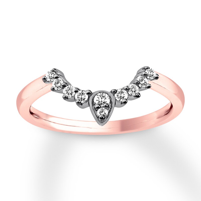 Diamond Contour Ring 1/6 ct tw Round-cut 14K Rose Gold