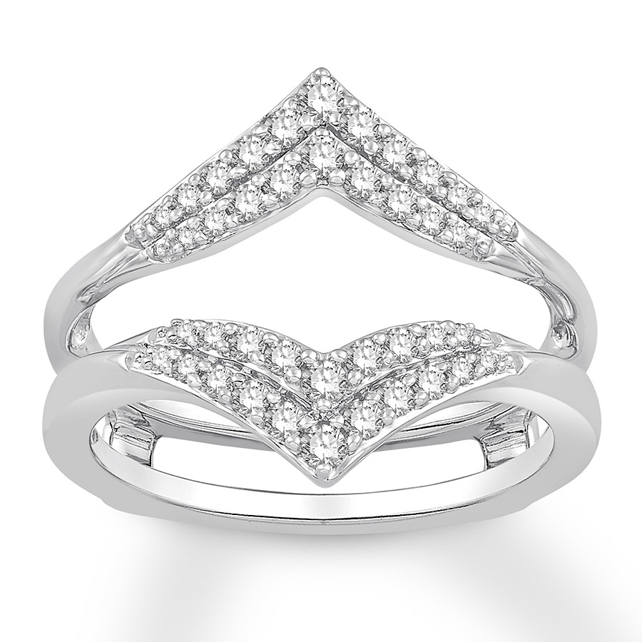 Thumbnail Image 1 of Diamond Enhancer Ring 3/8 ct tw Round-cut 14K White Gold