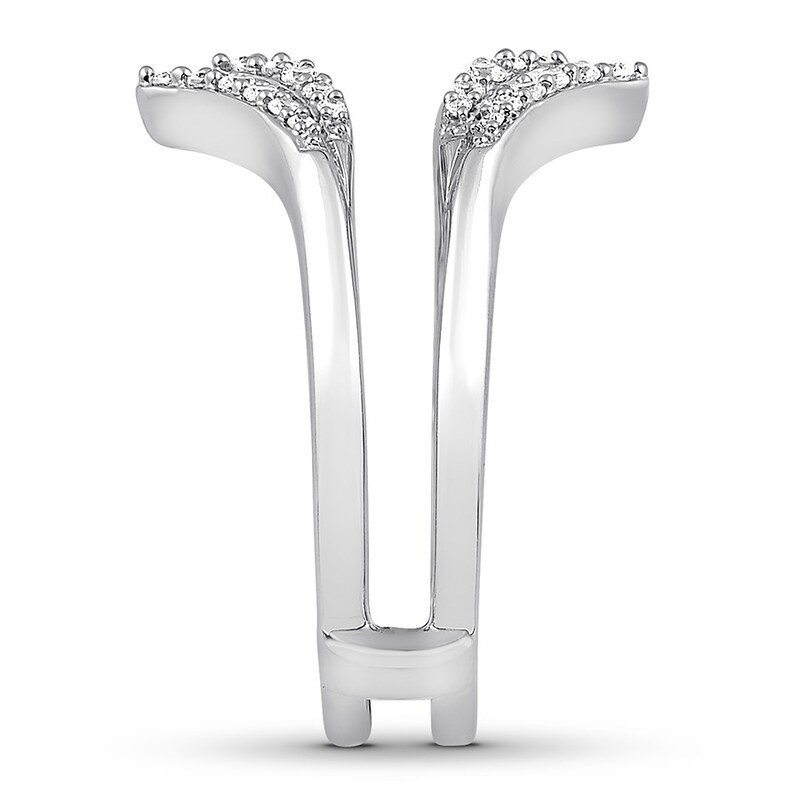 Main Image 3 of Diamond Enhancer Ring 3/8 ct tw Round-cut 14K White Gold