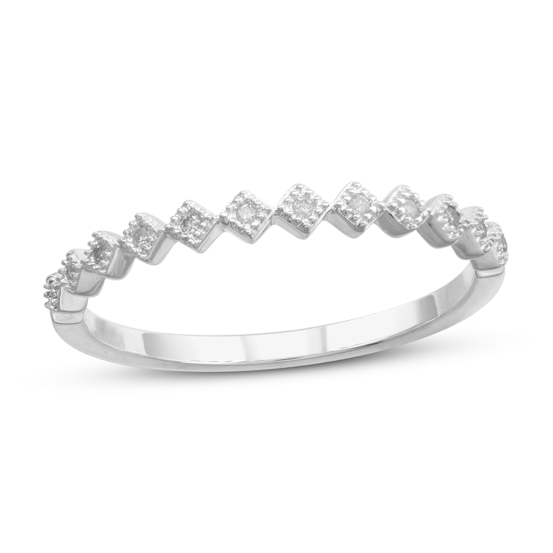 Stackable Ring 1/20 ct tw Diamond 10K White Gold