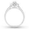 Thumbnail Image 1 of Diamond Promise Ring 1/2 ct tw Pear-shaped/Round 10K White Gold