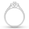 Thumbnail Image 1 of Diamond Promise Ring 1/2 carat tw Oval/Round 10K White Gold