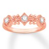 Thumbnail Image 0 of Diamond Anniversary Ring 1/4 ct tw Round-cut 10K Rose Gold