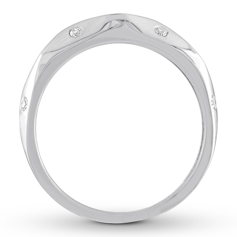 Diamond Anniversary Band 1/15 ct tw Round-cut 10K White Gold