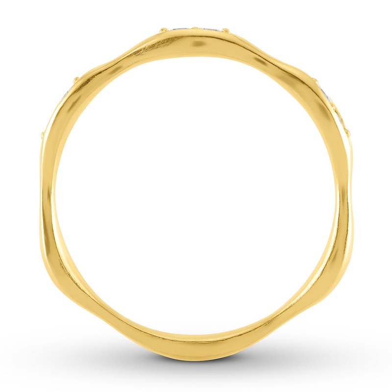 Diamond Stackable Ring 1/8 ct tw Round-cut 10K Yellow Gold