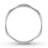 Thumbnail Image 1 of Diamond Stackable Ring 1/8 ct tw Round-cut 10K White Gold