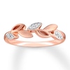 Thumbnail Image 0 of Leaf Band Diamond Accents 10K Rose Gold
