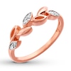 Thumbnail Image 3 of Leaf Band Diamond Accents 10K Rose Gold
