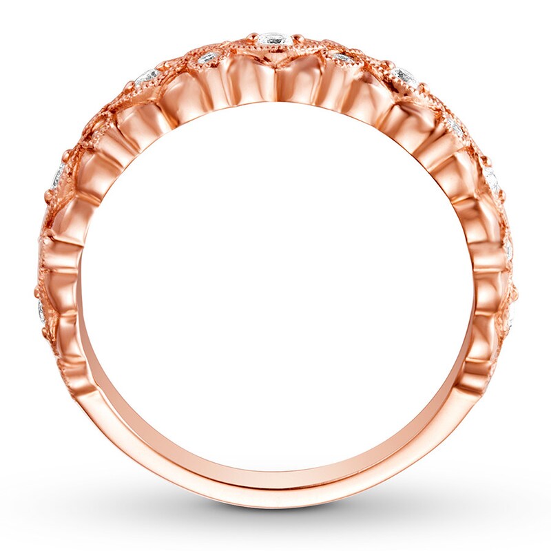 Diamond Anniversary Ring 1/4 ct tw Round-cut 10K Rose Gold