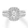 Thumbnail Image 2 of Vera Wang WISH Oval Diamond Engagement Ring 1-3/8 ct tw 14K White Gold