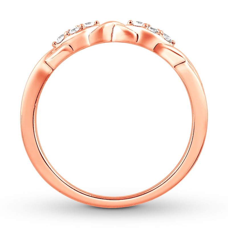 Colorless Diamond Anniversary Ring 1/8 ct tw 14K Rose Gold