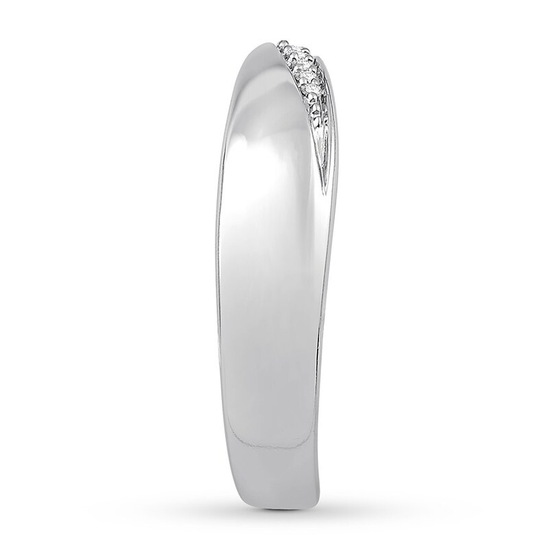 Main Image 3 of Diamond Anniversary Ring 1/8 ct tw Round-cut 10K White Gold