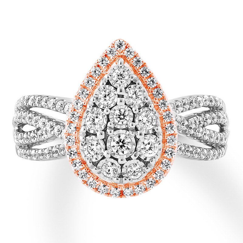 Main Image 1 of Diamond Ring 3/4 ct tw Round 14K Two-Tone Gold