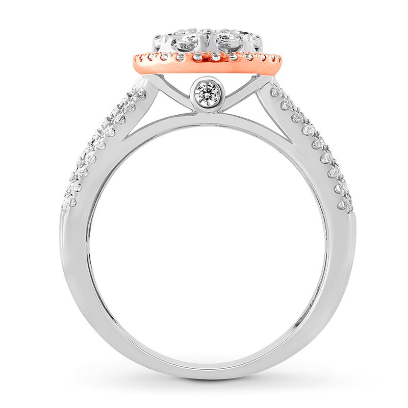 Main Image 2 of Diamond Ring 3/4 ct tw Round 14K Two-Tone Gold