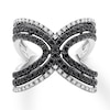 Thumbnail Image 0 of Black & White Diamond Ring 1 carat tw 10K White Gold