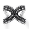 Thumbnail Image 1 of Black & White Diamond Ring 1 carat tw 10K White Gold