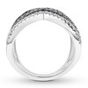 Thumbnail Image 2 of Black & White Diamond Ring 1 carat tw 10K White Gold