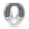 Thumbnail Image 3 of Black & White Diamond Ring 1 carat tw 10K White Gold