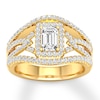 Thumbnail Image 0 of Diamond Anniversary Ring 7/8 ct tw Emerald-cut 14K Yellow Gold