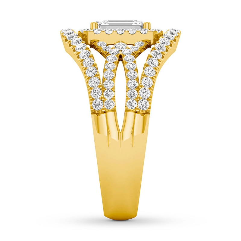 Diamond Anniversary Ring 7/8 ct tw Emerald-cut 14K Yellow Gold