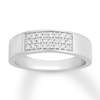 Thumbnail Image 1 of Men's Diamond Band 1/5 ct tw Round 10K White Gold