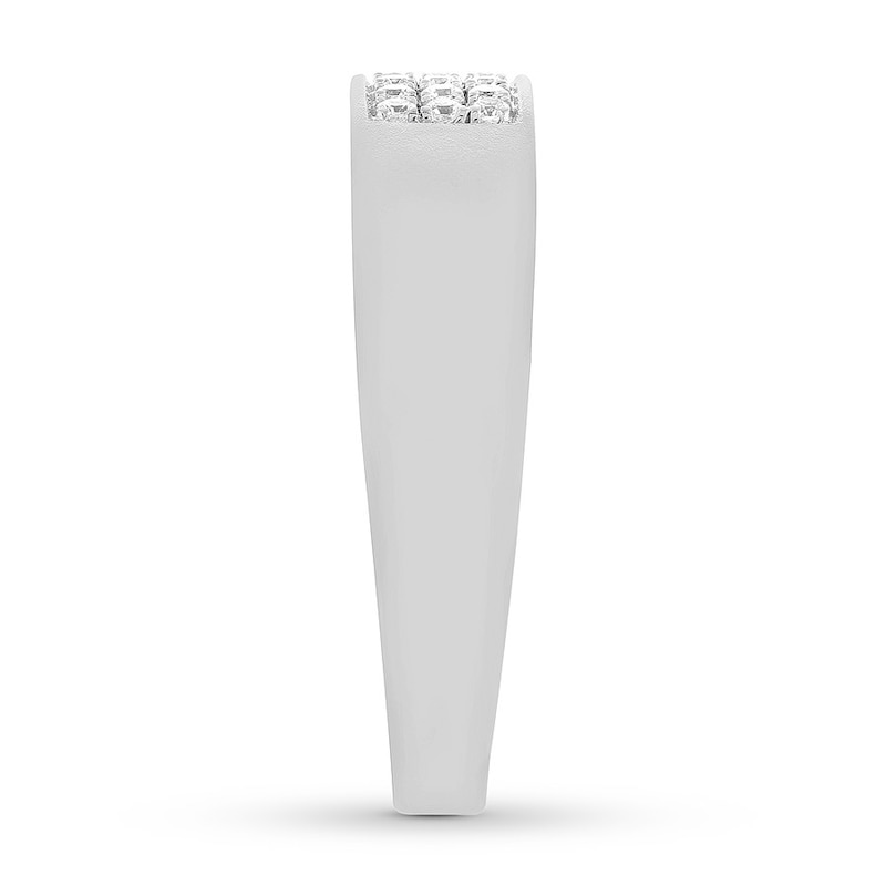 Main Image 3 of Men's Diamond Band 1/5 ct tw Round 10K White Gold