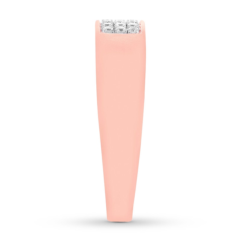 Men's Diamond Band 1/5 ct tw Round 10K Rose Gold